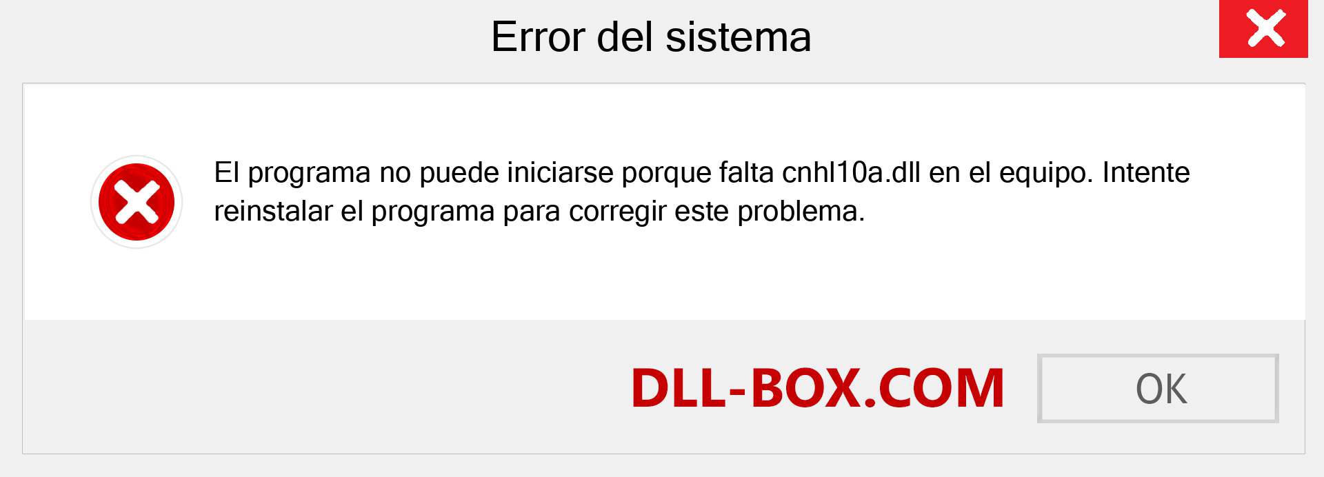 ¿Falta el archivo cnhl10a.dll ?. Descargar para Windows 7, 8, 10 - Corregir cnhl10a dll Missing Error en Windows, fotos, imágenes