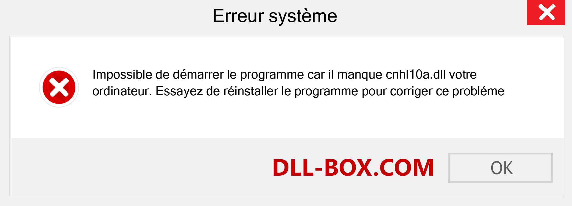 Le fichier cnhl10a.dll est manquant ?. Télécharger pour Windows 7, 8, 10 - Correction de l'erreur manquante cnhl10a dll sur Windows, photos, images