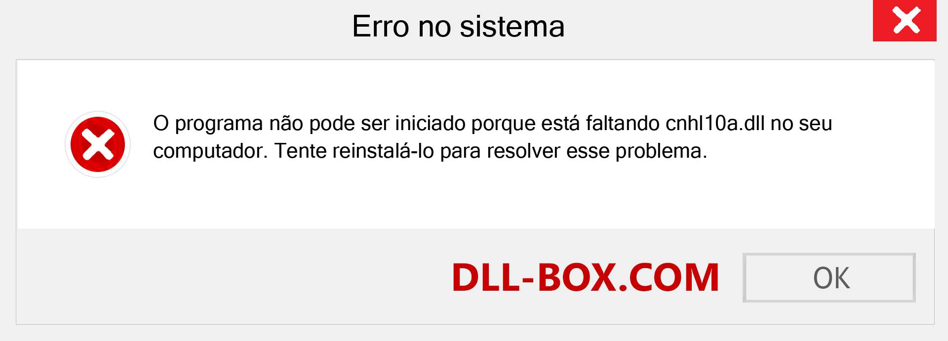 Arquivo cnhl10a.dll ausente ?. Download para Windows 7, 8, 10 - Correção de erro ausente cnhl10a dll no Windows, fotos, imagens